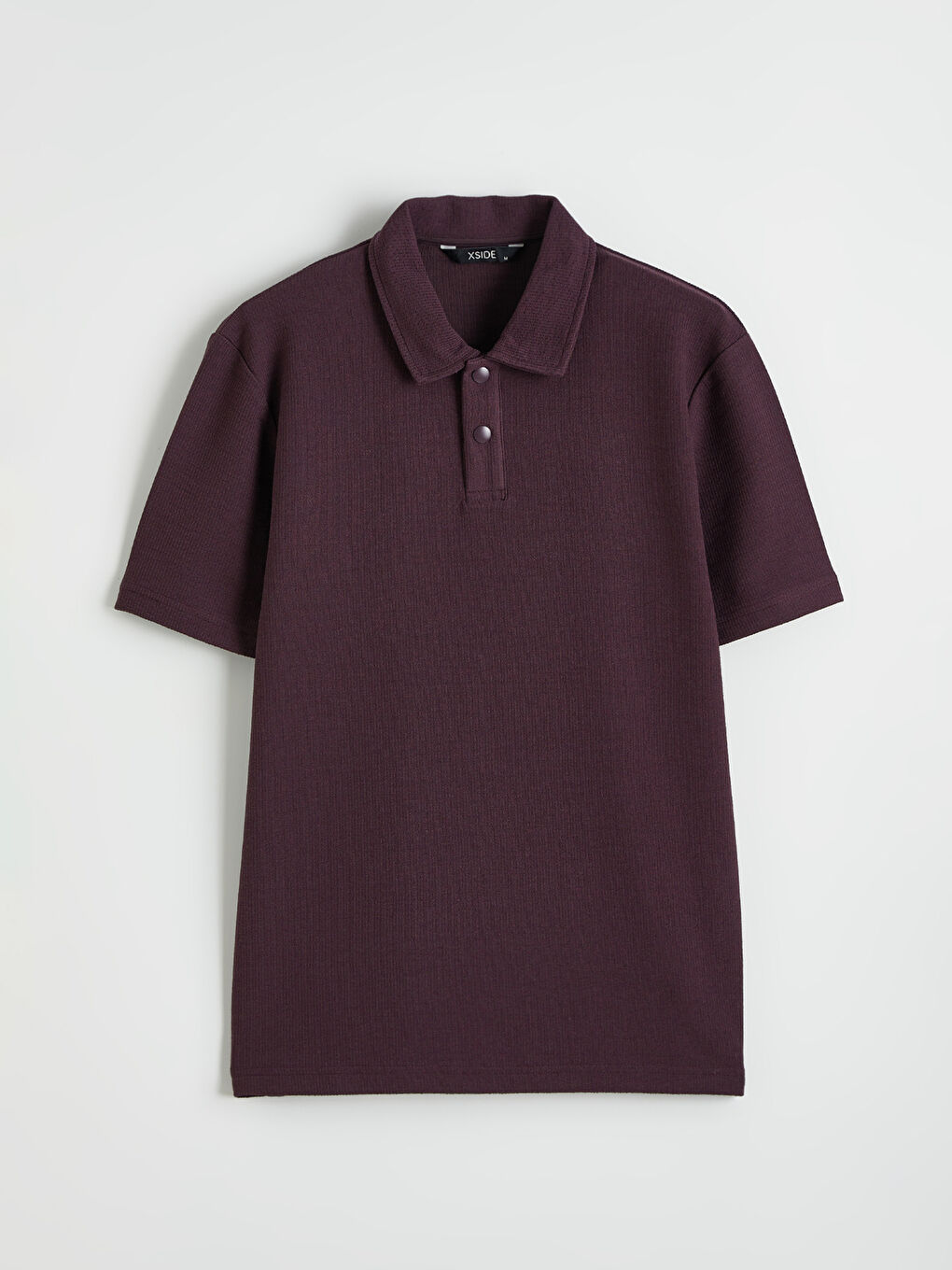 Mürdüm Polo Yaka Erkek Tişört-4