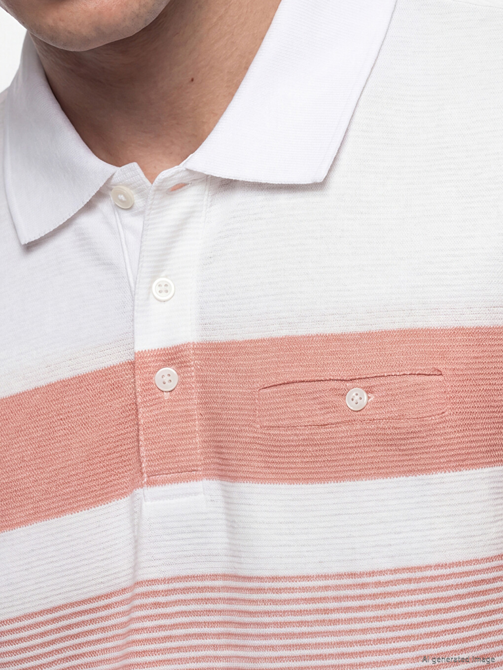 Polo Collar Pique Men's T-shirt-2