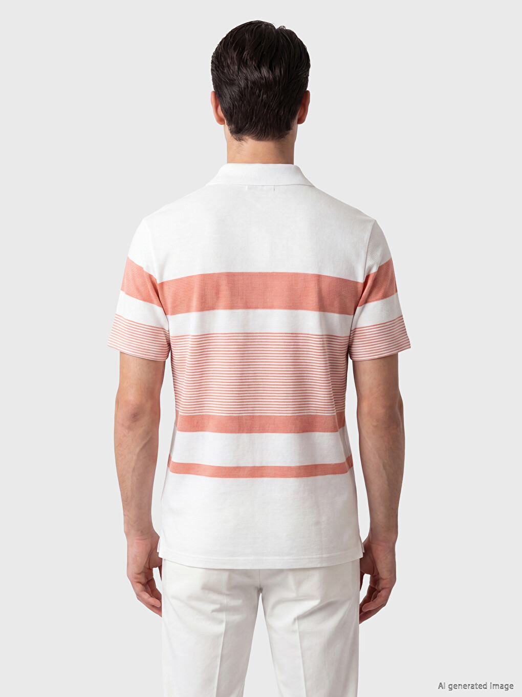 Polo Collar Pique Men's T-shirt-3