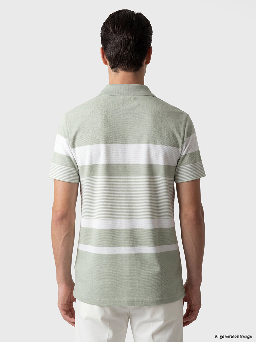 Polo Striped Men's Pique T-shirt-3