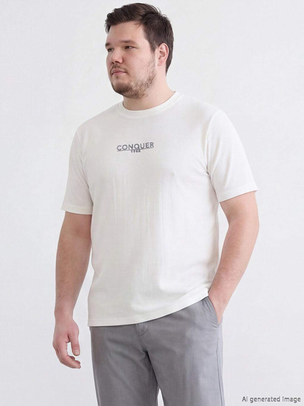 Μπλουζάκι Ανδρικό με Στρογγυλή Λαιμόκοψη και Εκτύπωση-2