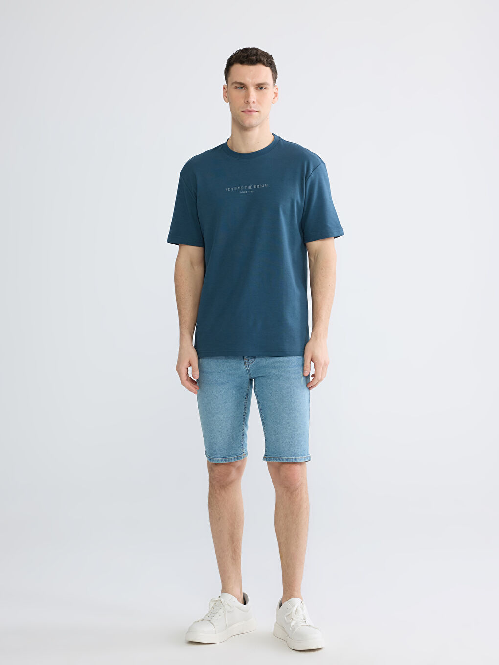 Oversized Fit Crew Neck Printed Men's T-Shirt-1