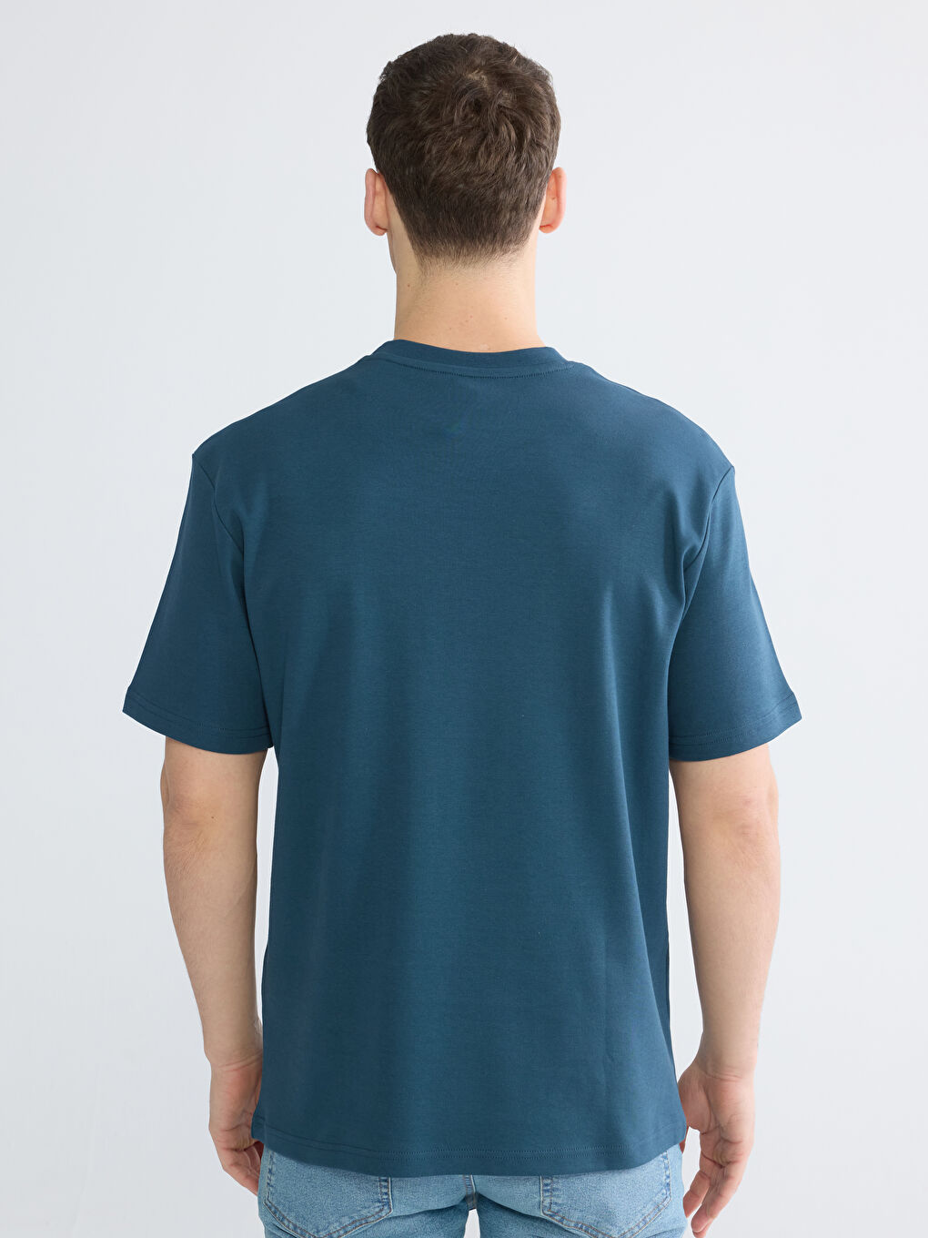 Oversized Fit Crew Neck Printed Men's T-Shirt-3