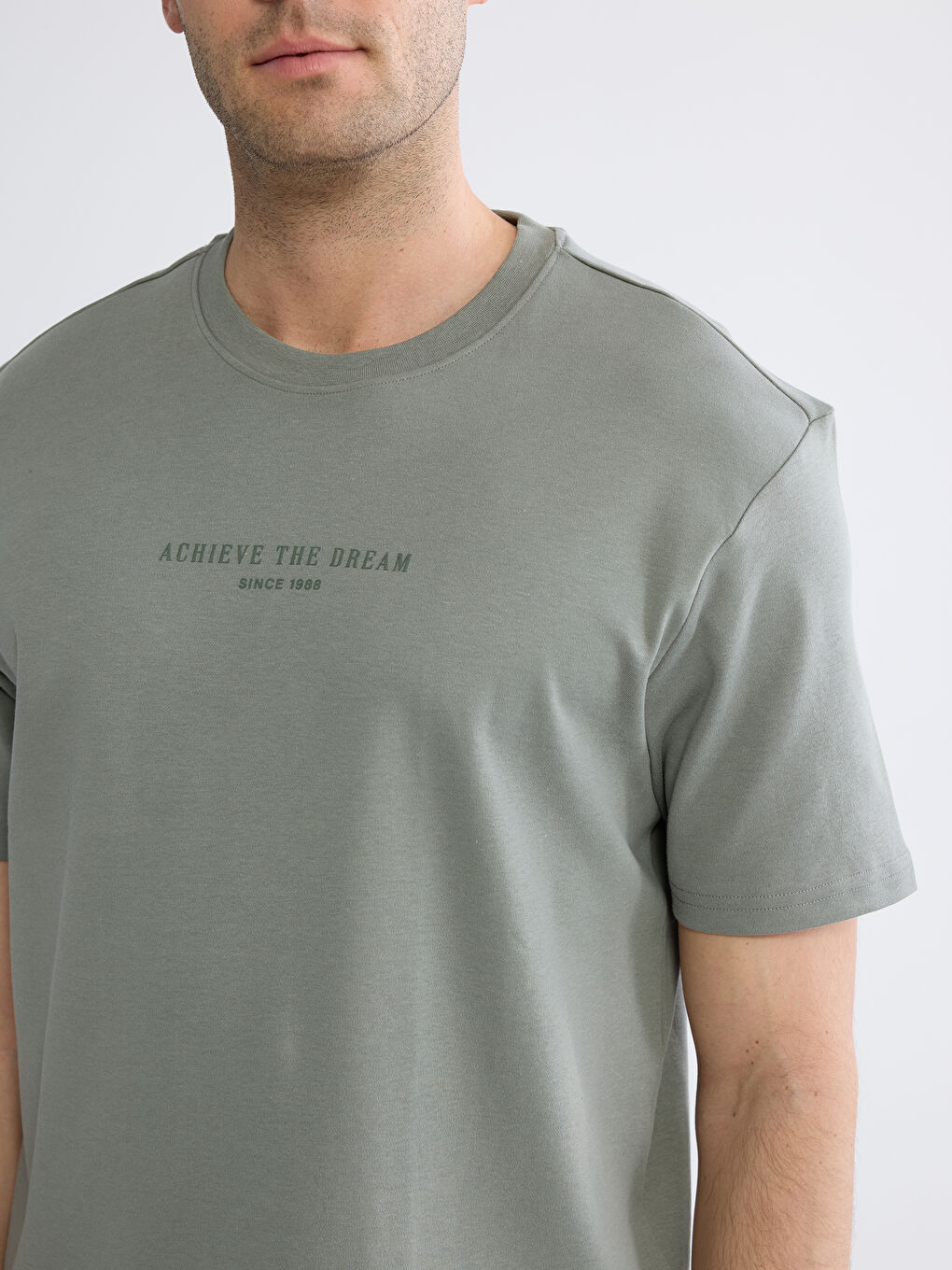 Oversized Fit Crew Neck Printed Men's T-Shirt-2