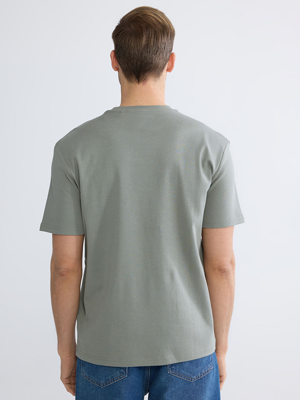 Oversized Fit Crew Neck Printed Men's T-Shirt-3