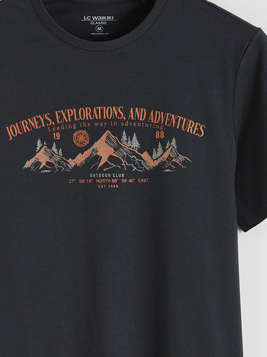 Plus Size Crew Neck Printed Cotton Men's T-Shirt-5