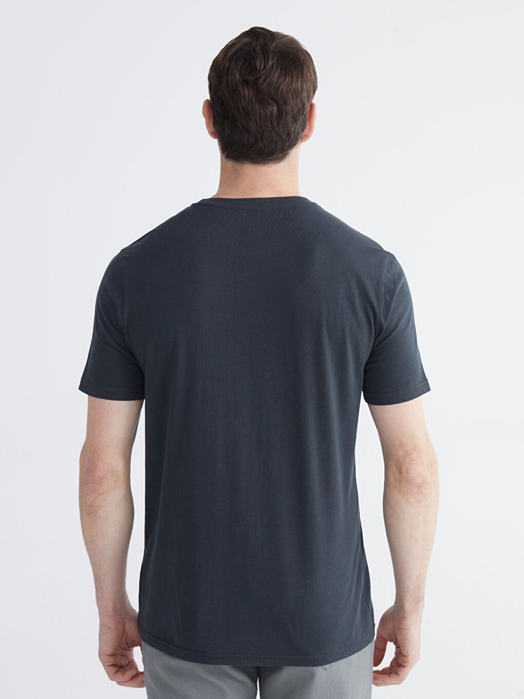 Plus Size Crew Neck Printed Cotton Men's T-Shirt-3