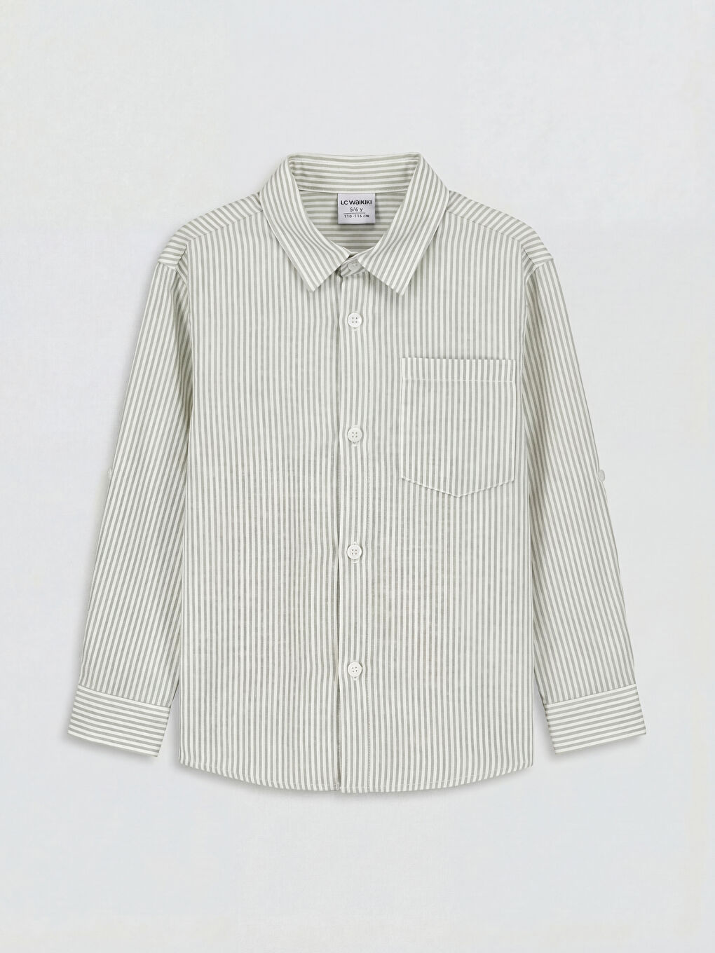 Gestreiftes Leinenmischung-Hemd für Jungen