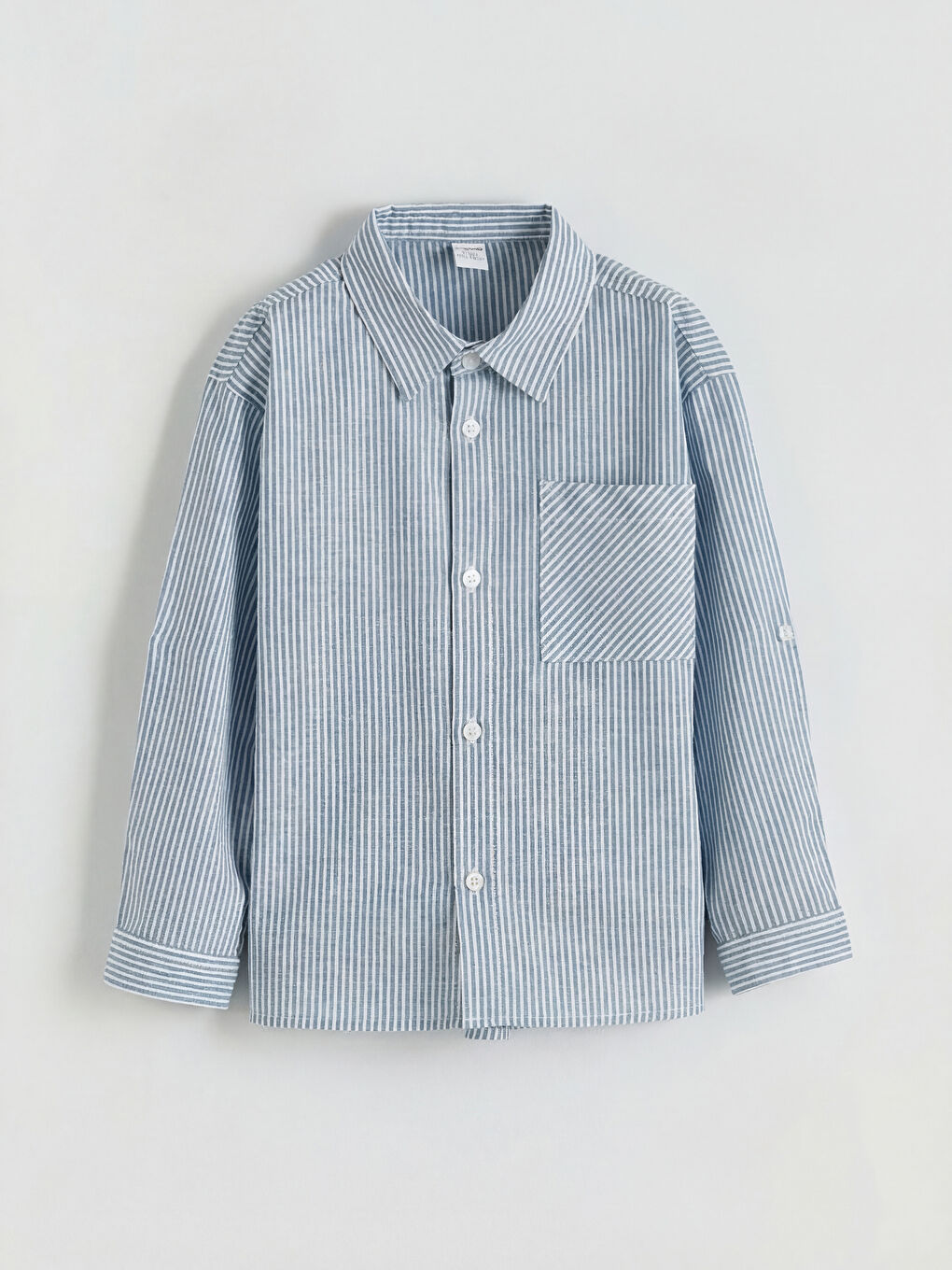 Πουκάμισο Ριγέ από Μείγμα Λινού για αγόρια-2