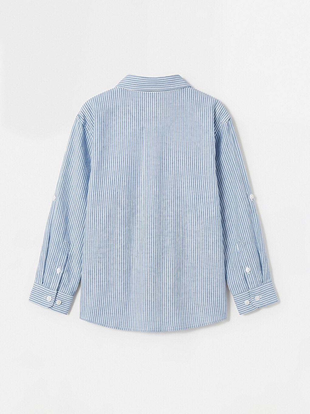 Πουκάμισο Ριγέ από Μείγμα Λινού για αγόρια-4