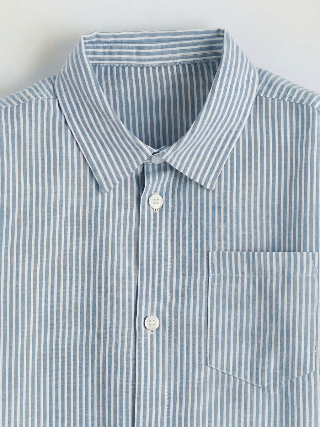 Раирана риза от ленена смес за момчета-1