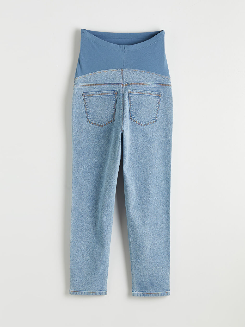 جينز الأمومة بمقاس الأم مع لوح البطن-5