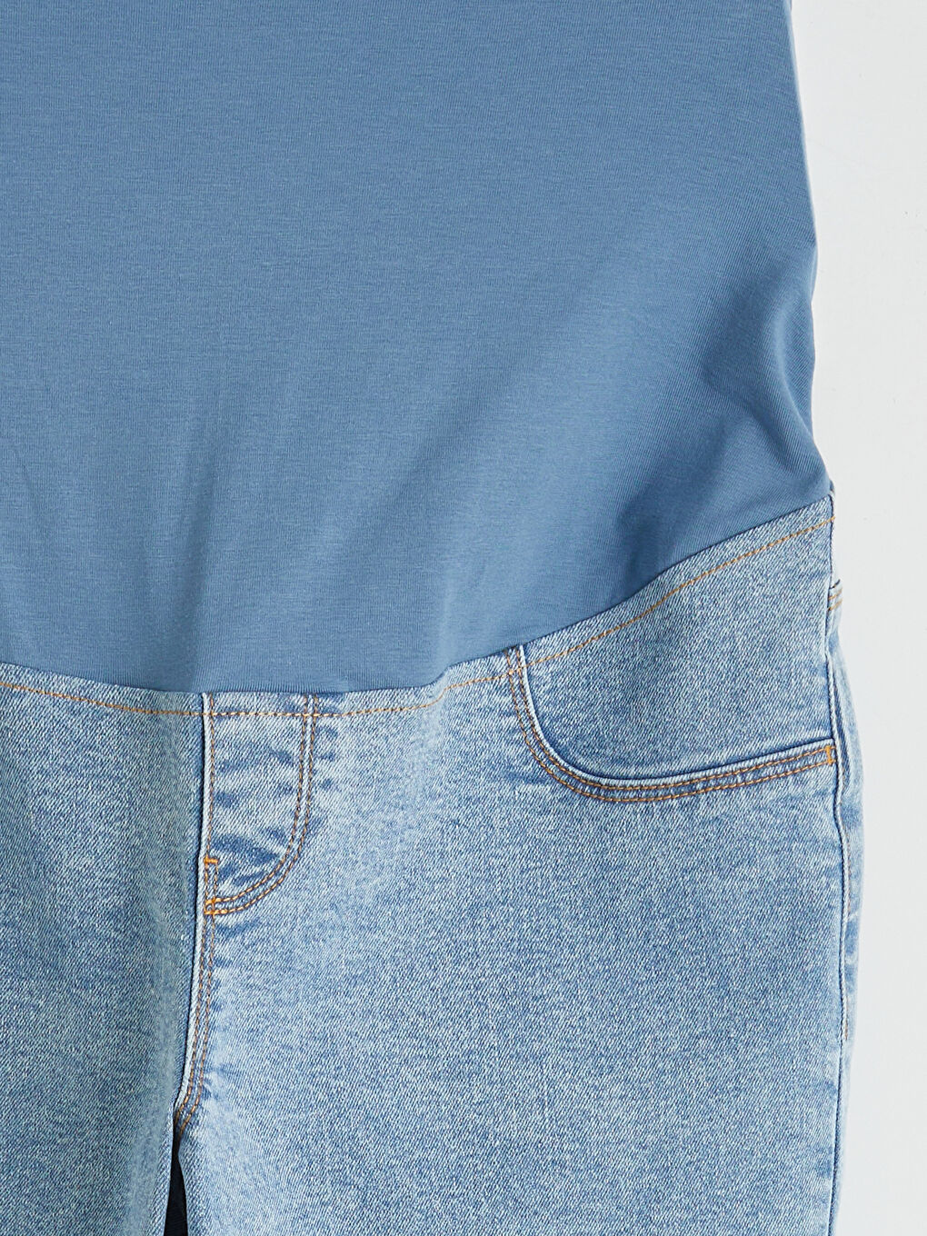 جينز الأمومة بمقاس الأم مع لوح البطن-6