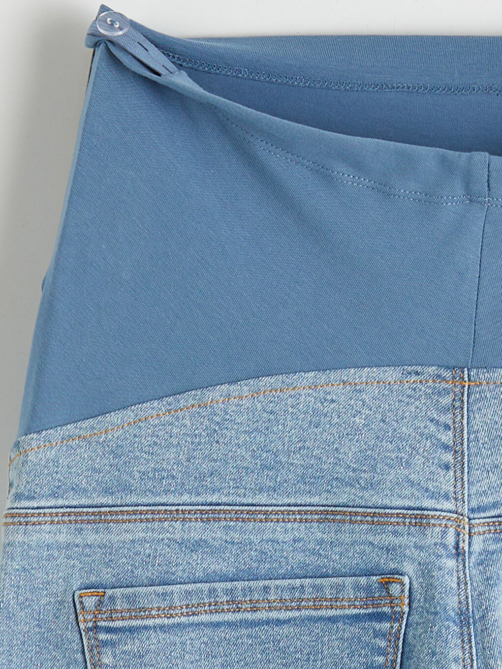 جينز الأمومة بمقاس الأم مع لوح البطن-7