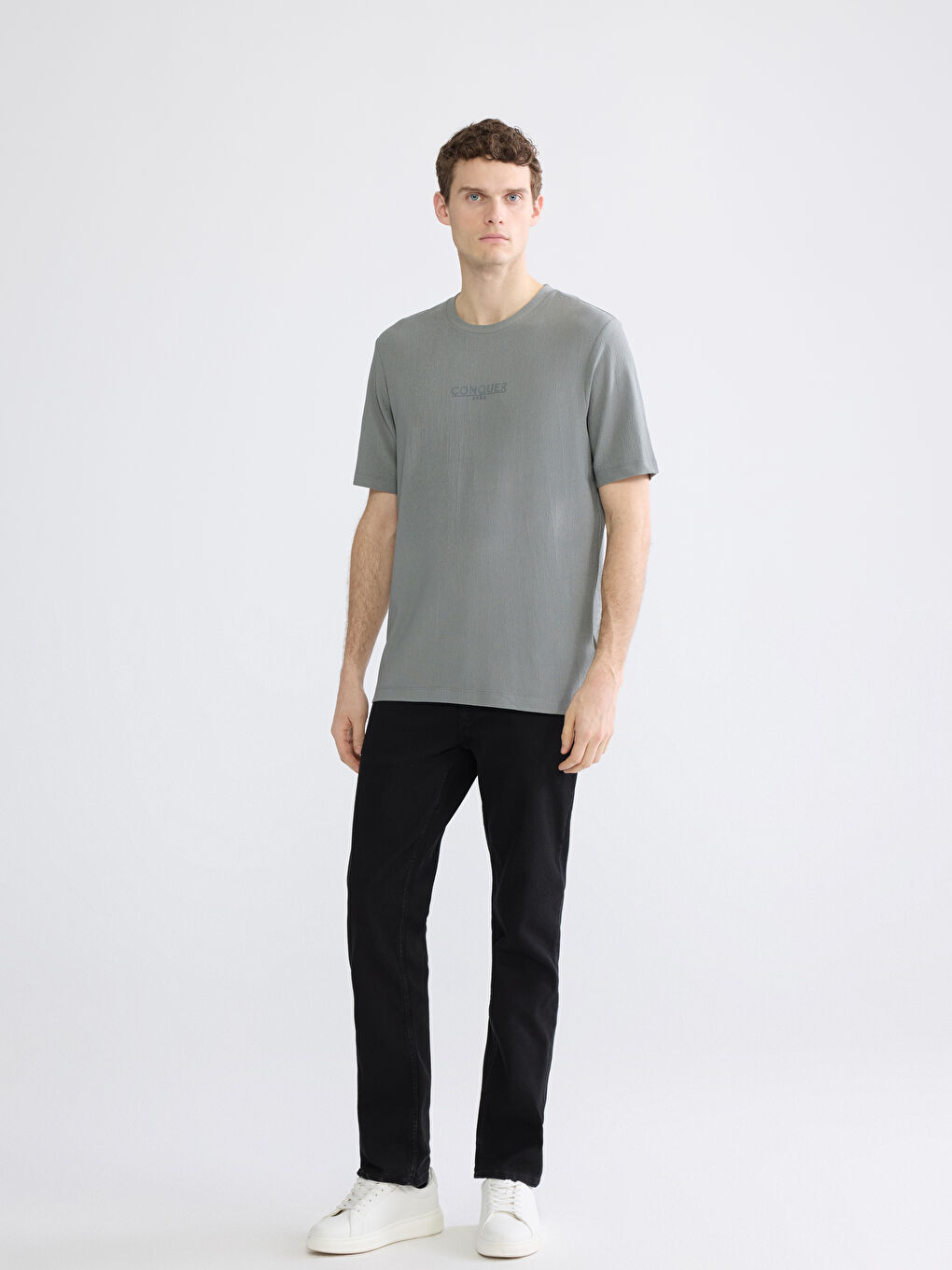 Crew Neck Printed Jersey Men's T-Shirt-1