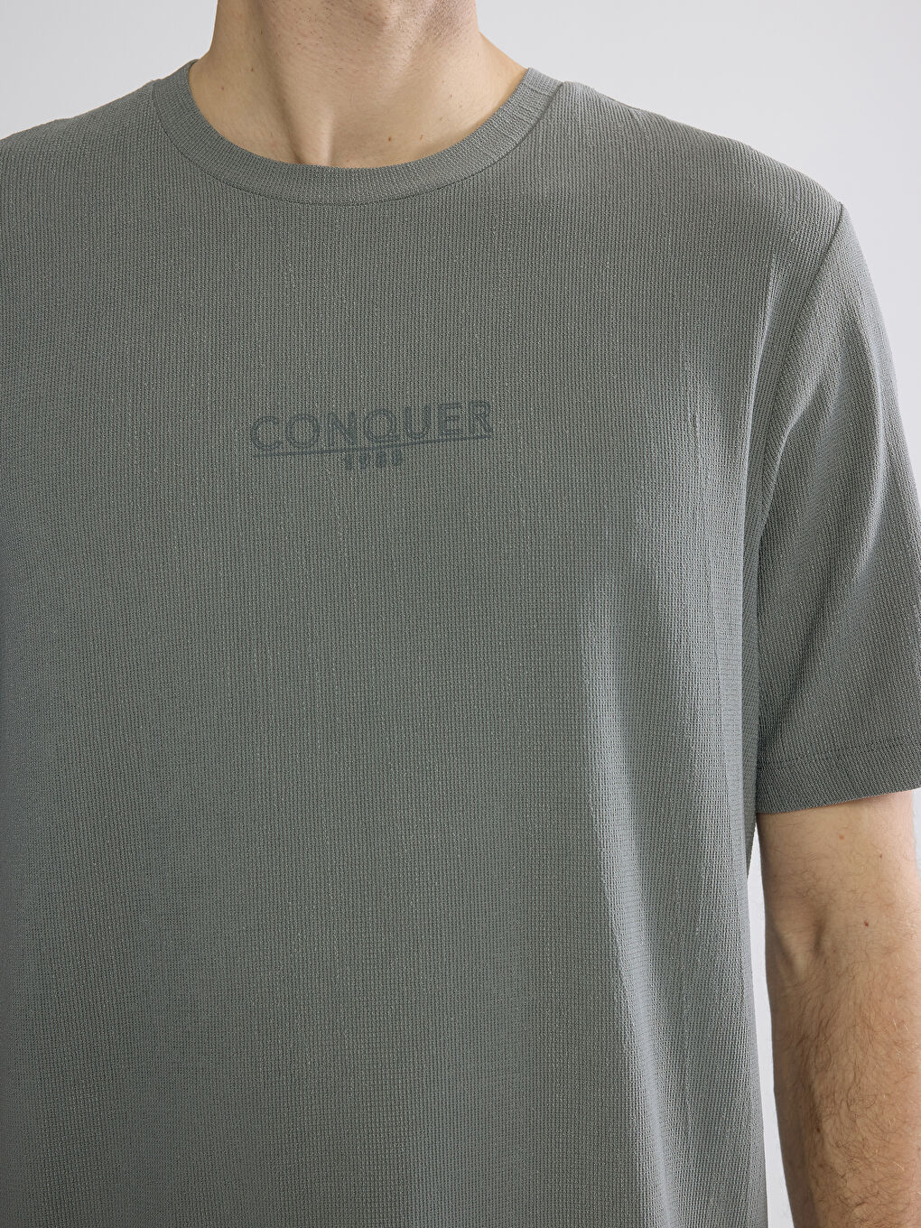 Crew Neck Printed Jersey Men's T-Shirt-2