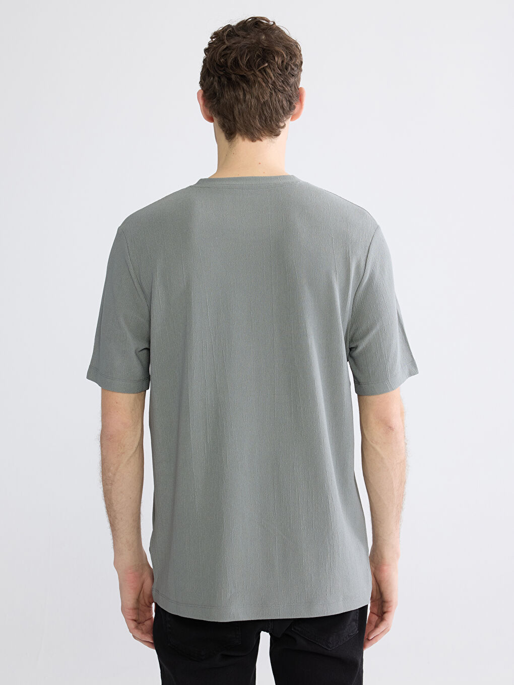 Crew Neck Printed Jersey Men's T-Shirt-3