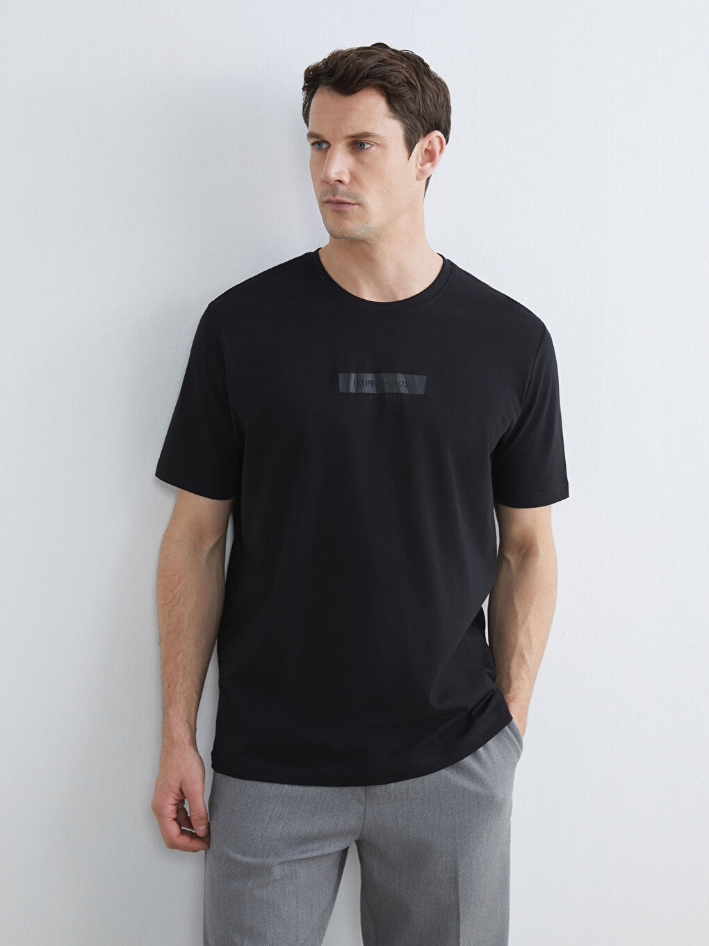 Crew Neck Printed Jersey Men's T-Shirt