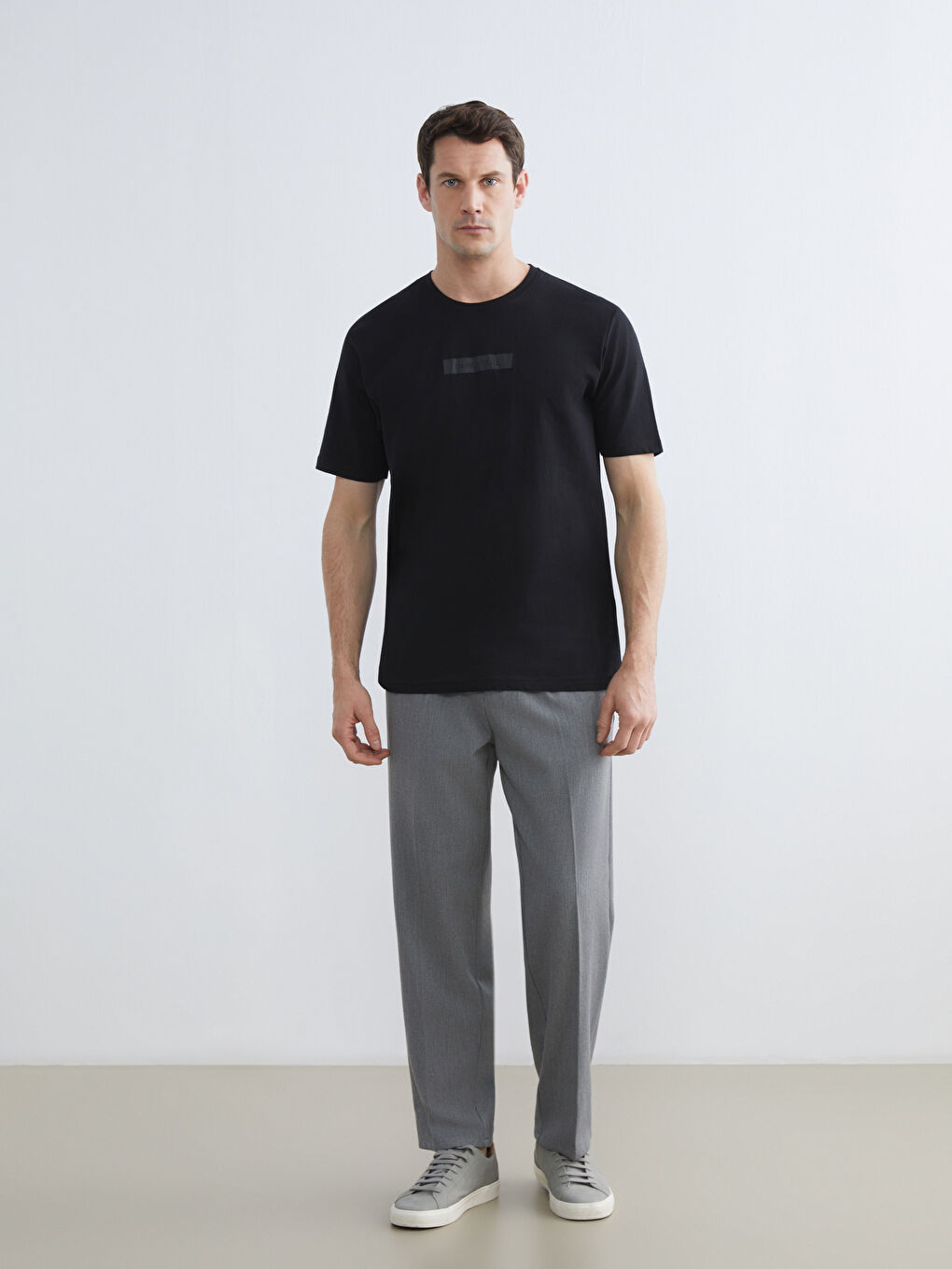 Crew Neck Printed Jersey Men's T-Shirt-1