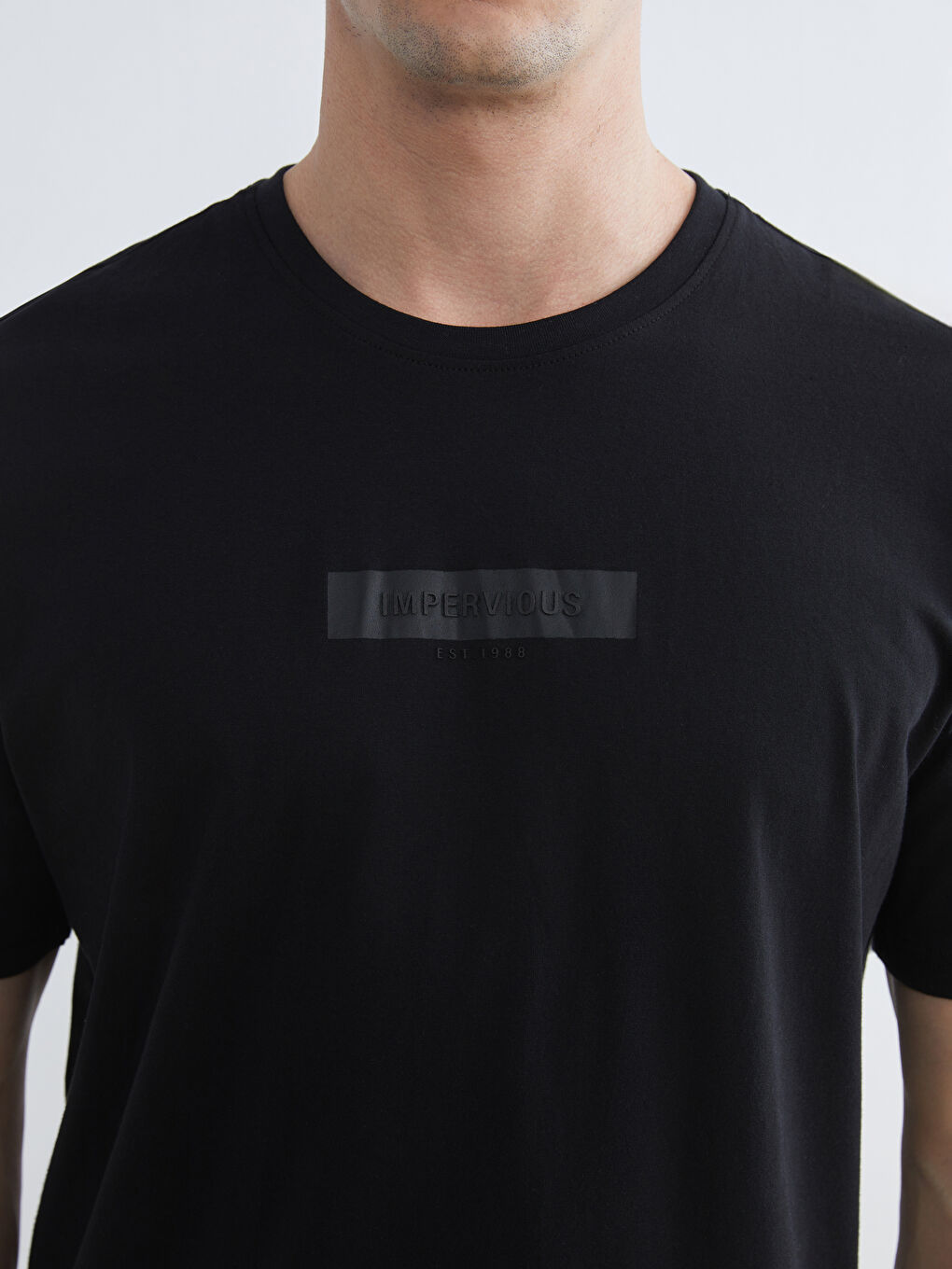 Crew Neck Printed Jersey Men's T-Shirt-2