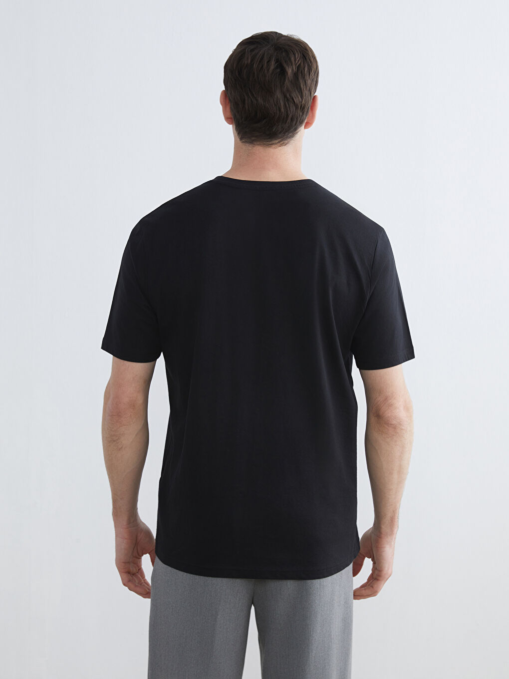 Crew Neck Printed Jersey Men's T-Shirt-3