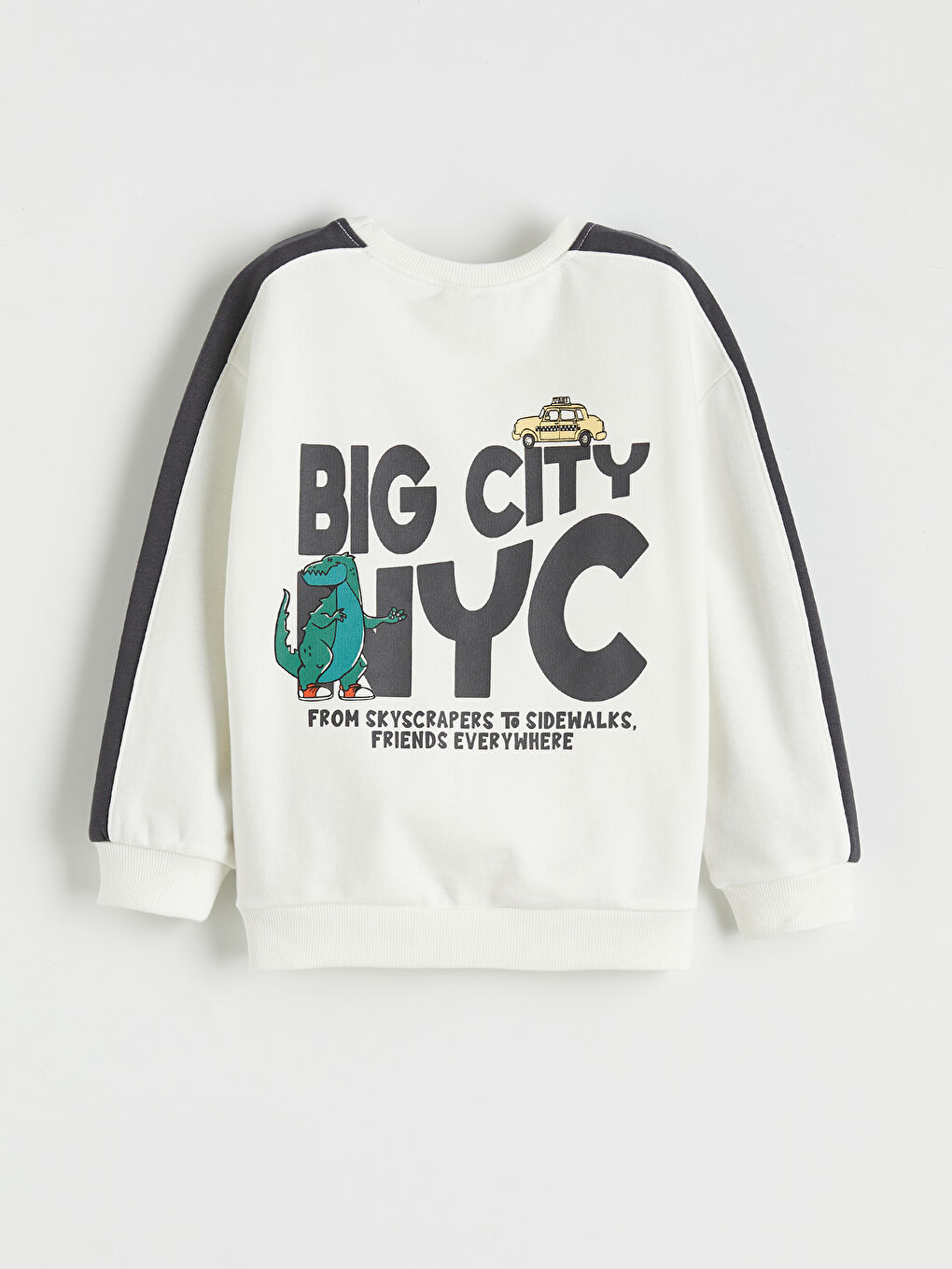 سويتشيرت بيبي ولد بطبعة NYC وياقة دائرية-2