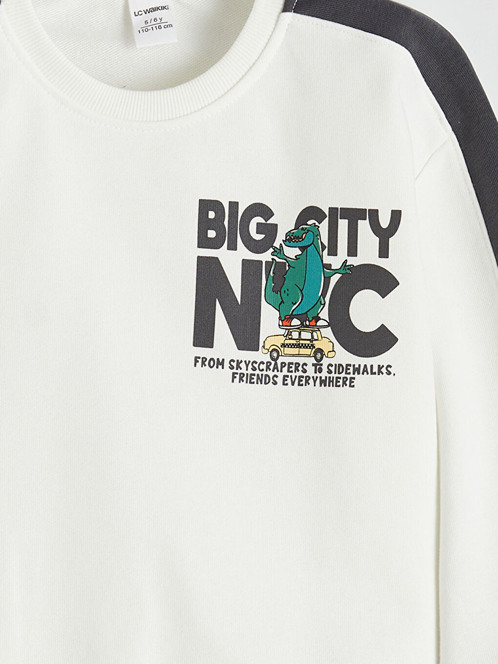 سويتشيرت بيبي ولد بطبعة NYC وياقة دائرية-3