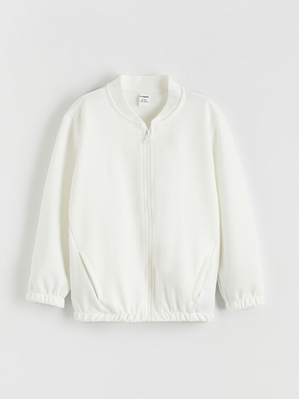 Boy ECRU Zip-Up Sweatshirt