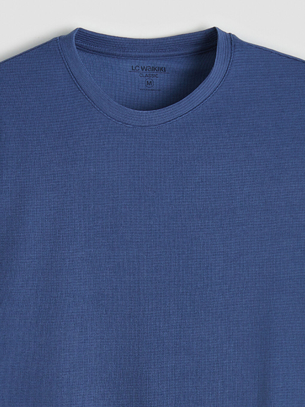 İndigo Bisiklet Yaka Penye Erkek Tişört-1