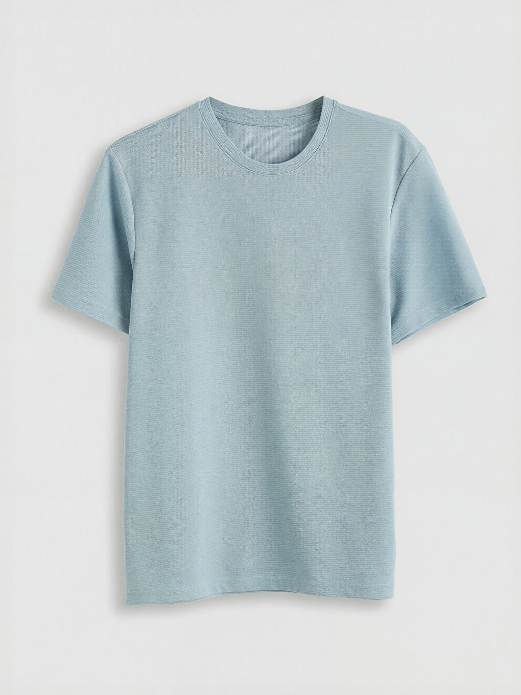 Mavi Bisiklet Yaka Penye Erkek Tişört