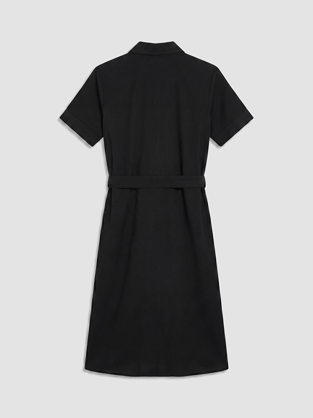 Rochie cămașă din poplin cu curea-6