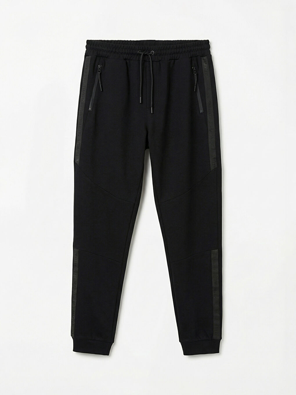 Siyah Standart Kalıp Erkek Jogger Eşofman Altı-4