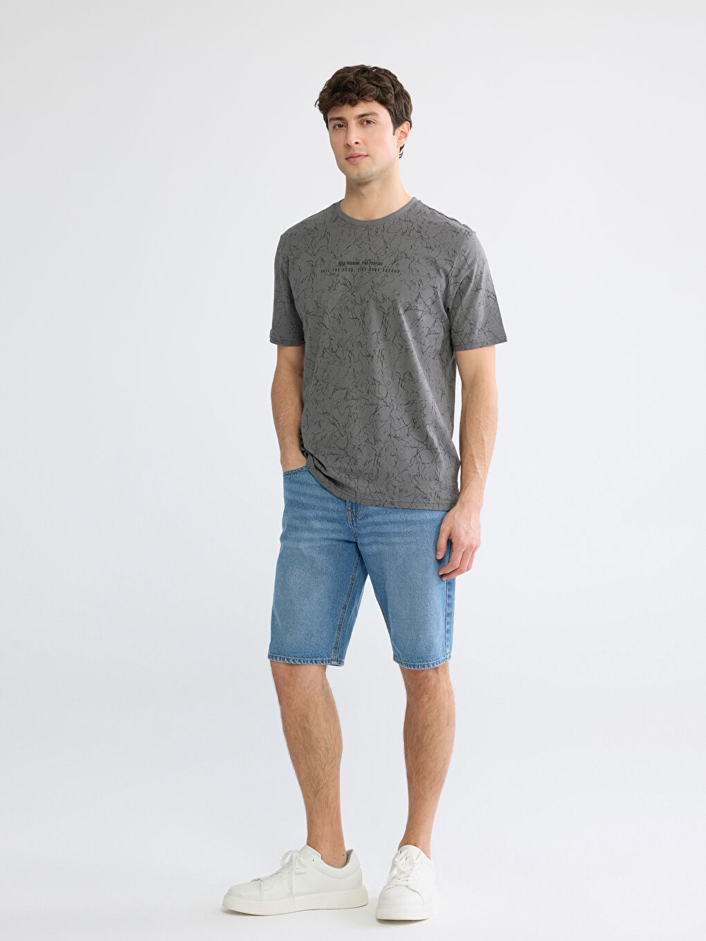 Crew Neck Printed Men's T-Shirt-2