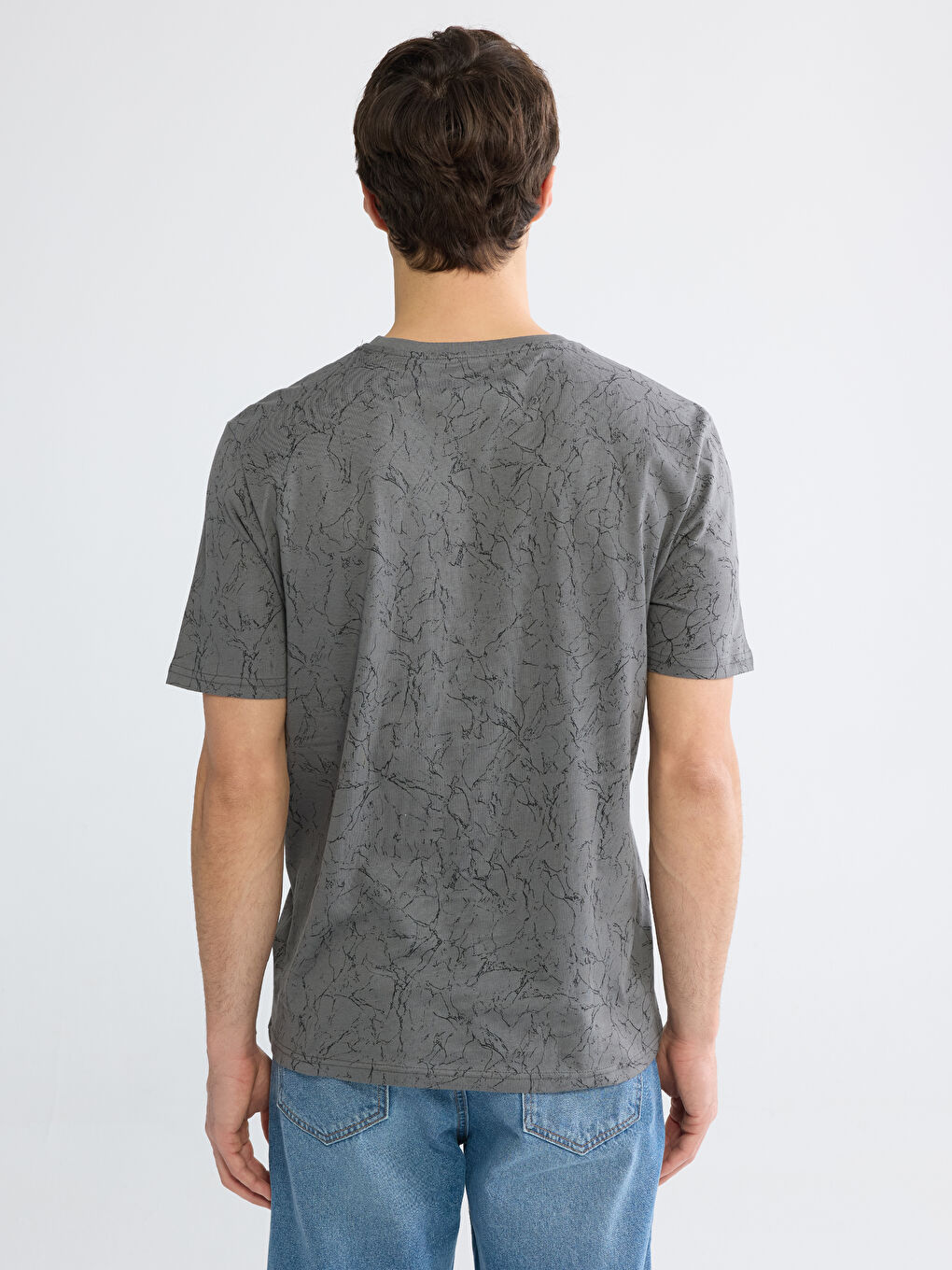 Crew Neck Printed Men's T-Shirt-4