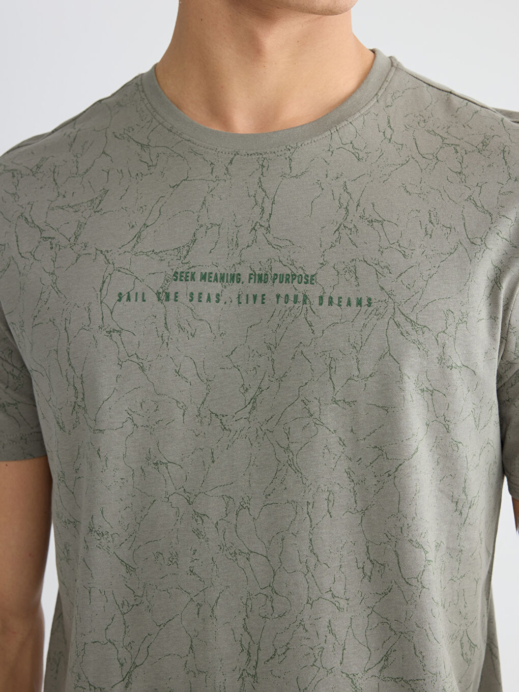 Crew Neck Printed Men's T-Shirt-3