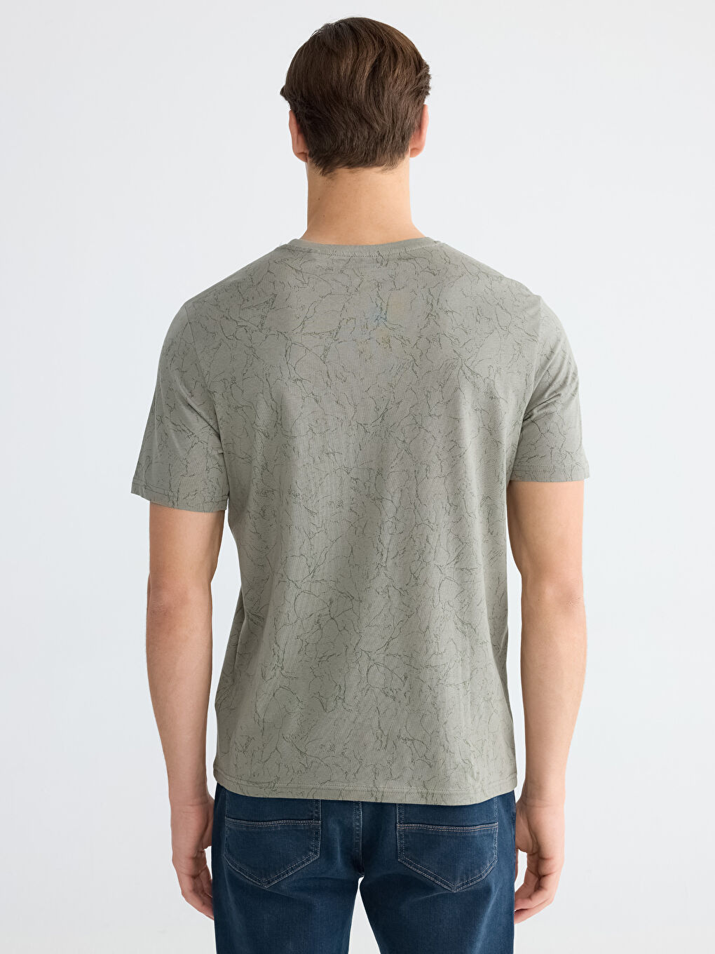 Crew Neck Printed Men's T-Shirt-4