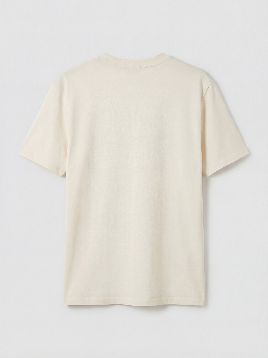 дөңгелек жағалы принтті ерлер футболкасы-1