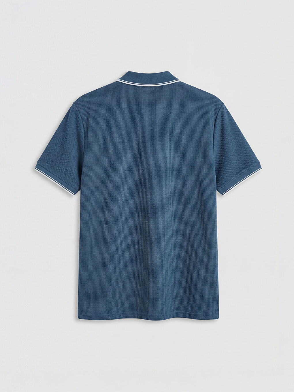 İndigo Polo Yaka Erkek Penye  Tişört-5
