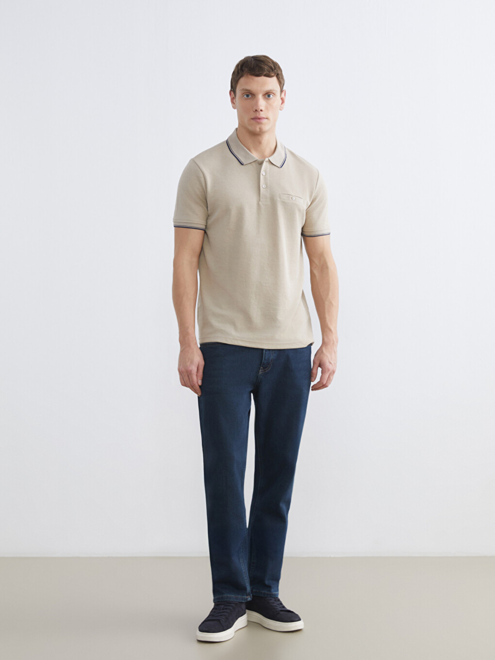 Polo Collar Men's Jersey T-shirt-1