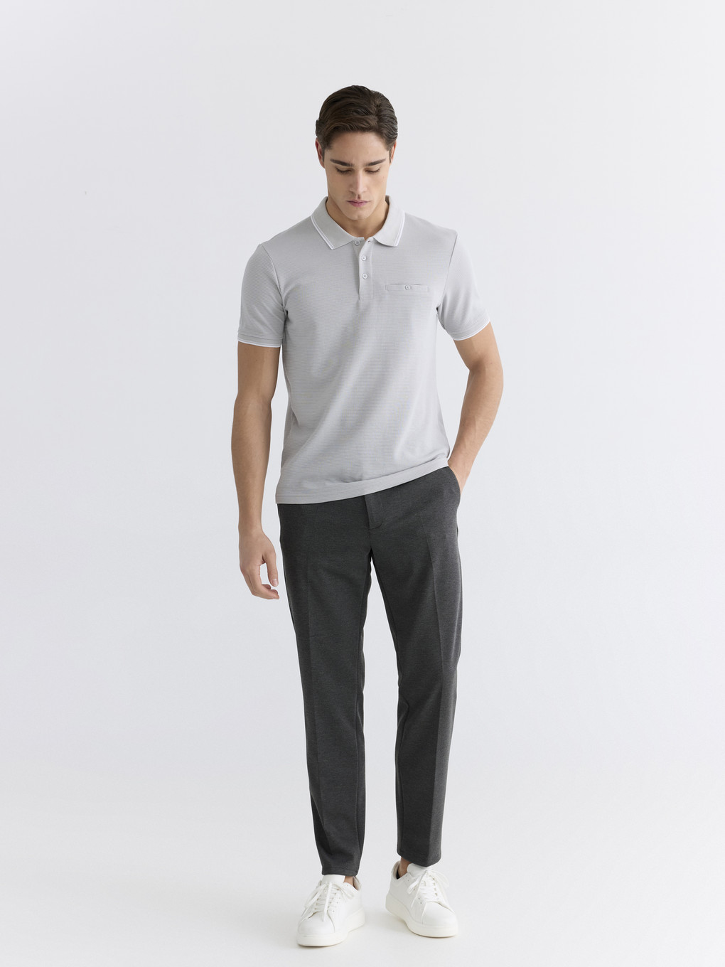 T-shirt En Jersey Pour Homme À Col Polo-2