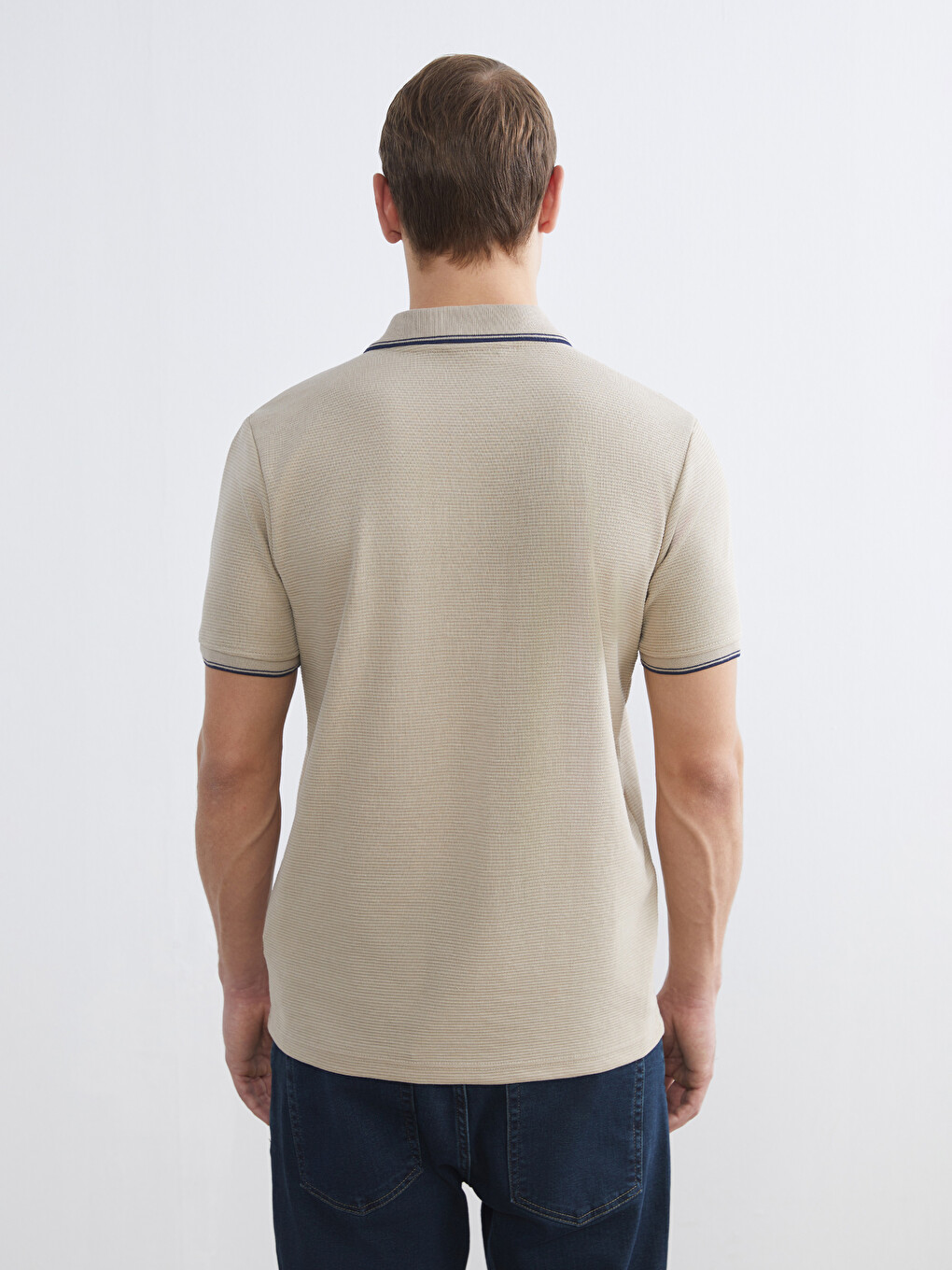 Polo Collar Men's Jersey T-shirt-3