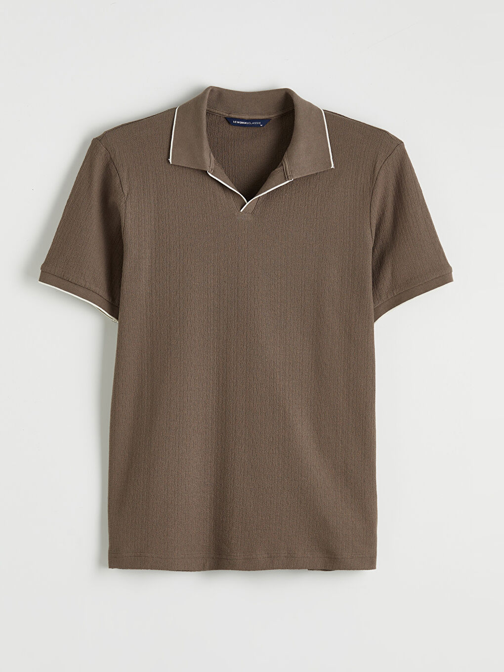 Kahverengi Polo Yaka Erkek Tişört-4