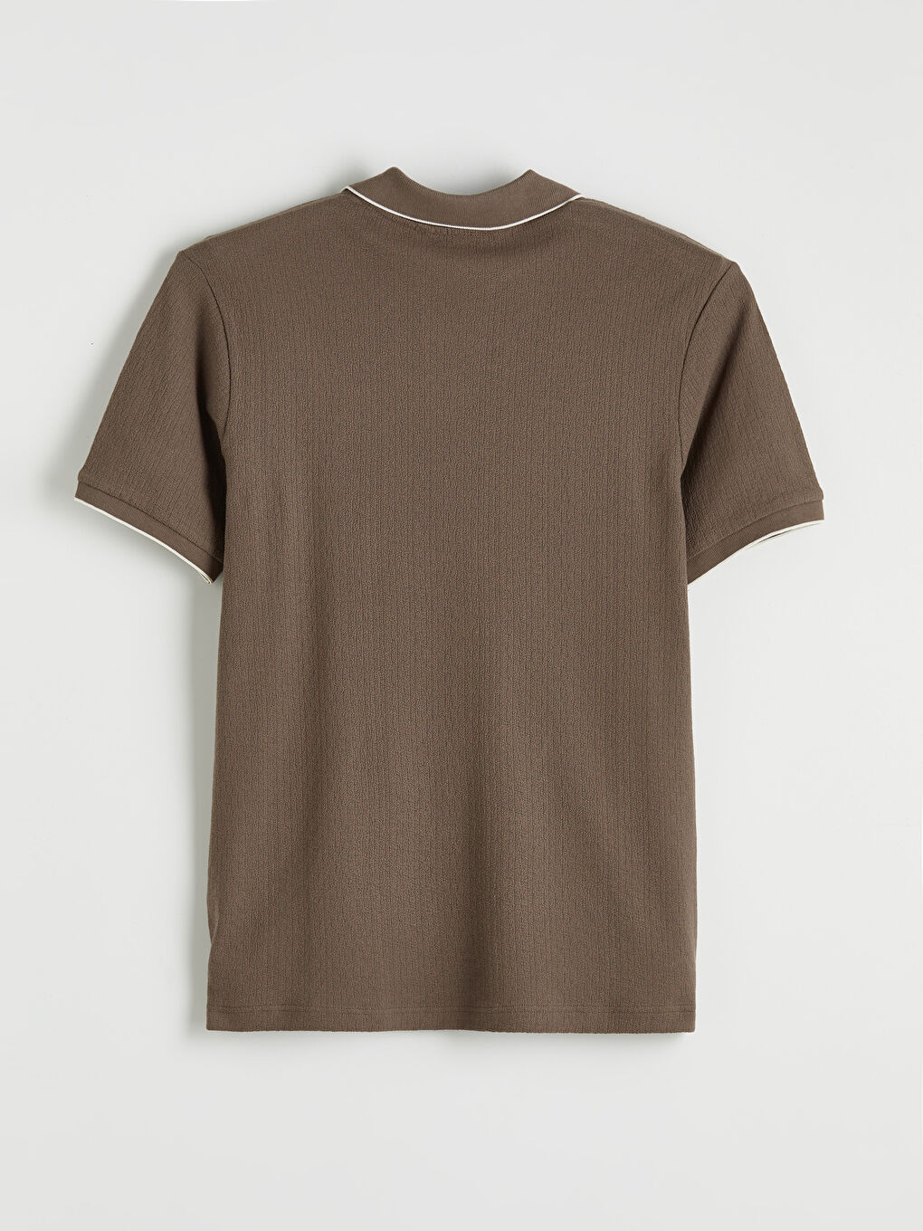 Kahverengi Polo Yaka Erkek Tişört-5
