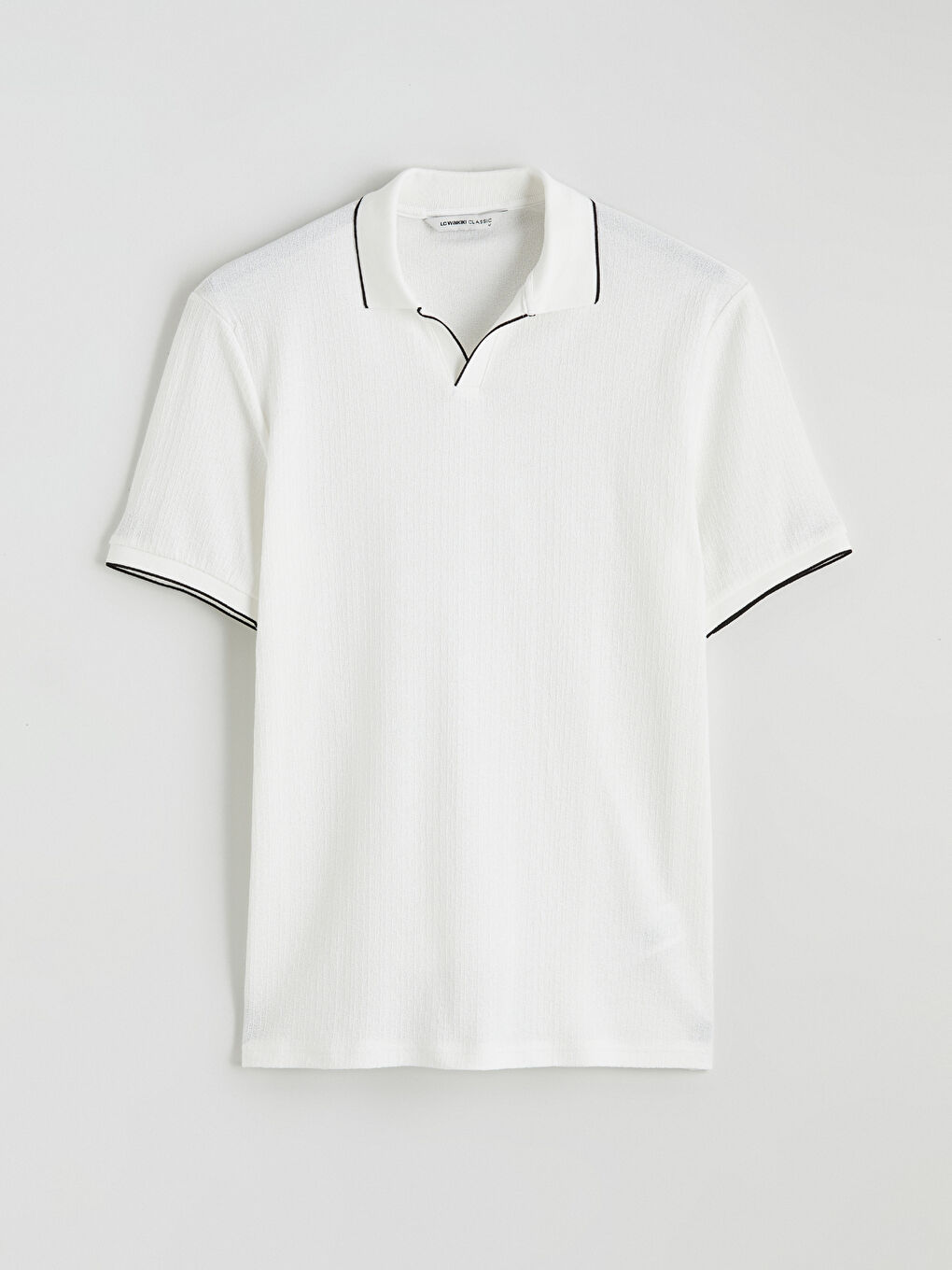 Ekru Polo Yaka Erkek Tişört-4