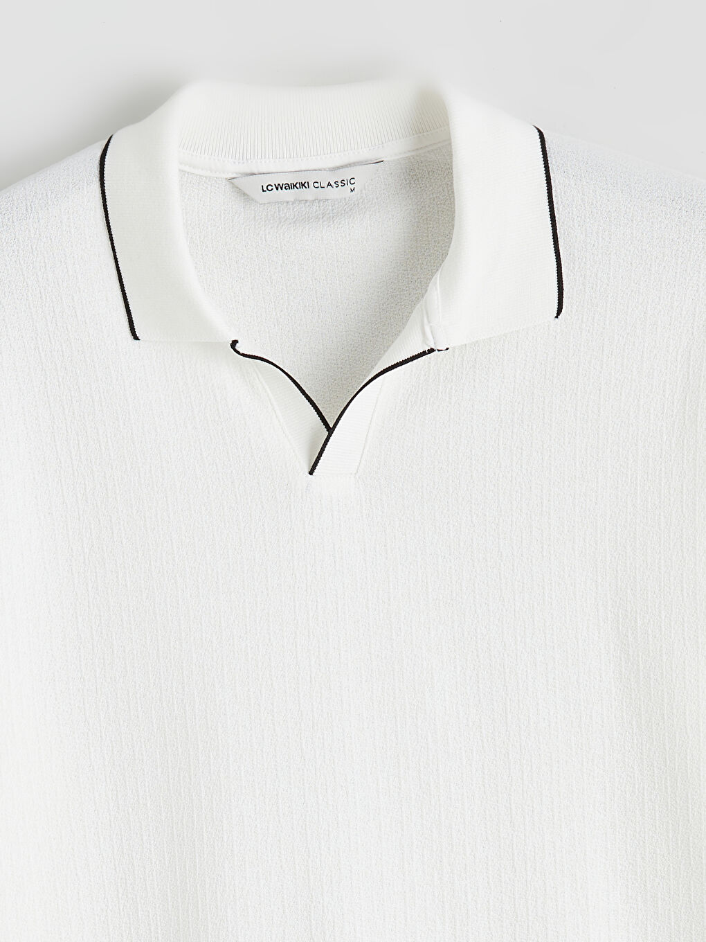Ekru Polo Yaka Erkek Tişört-5