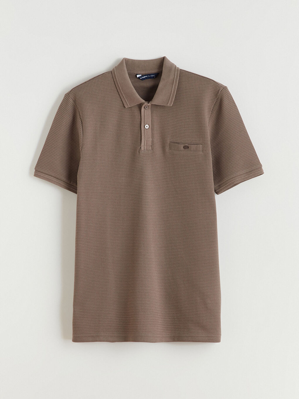 Kahverengi Polo Yaka Erkek Tişört-4