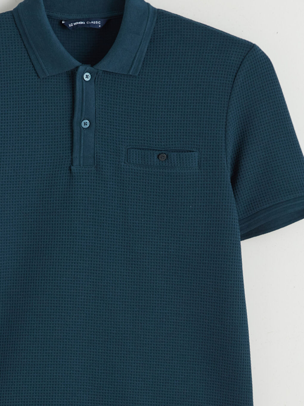 Petrol Polo Yaka Erkek Tişört-5