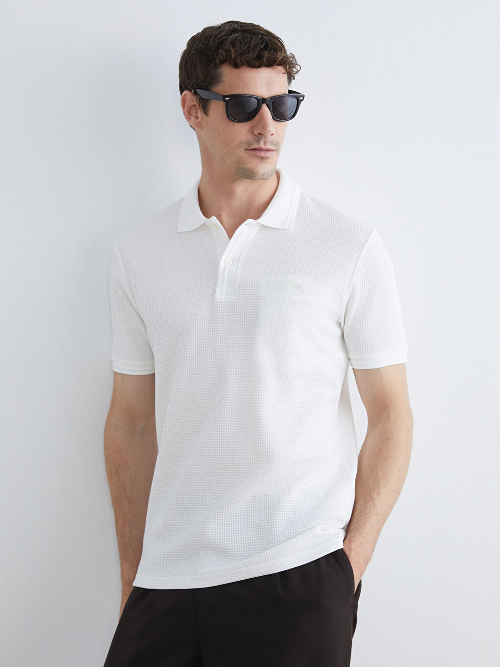 Ekru Polo Yaka Erkek Tişört
