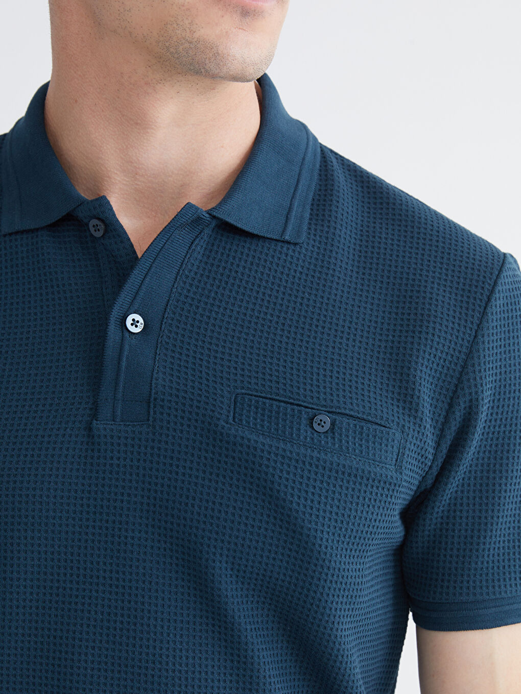 Petrol Polo Yaka Erkek Tişört-2