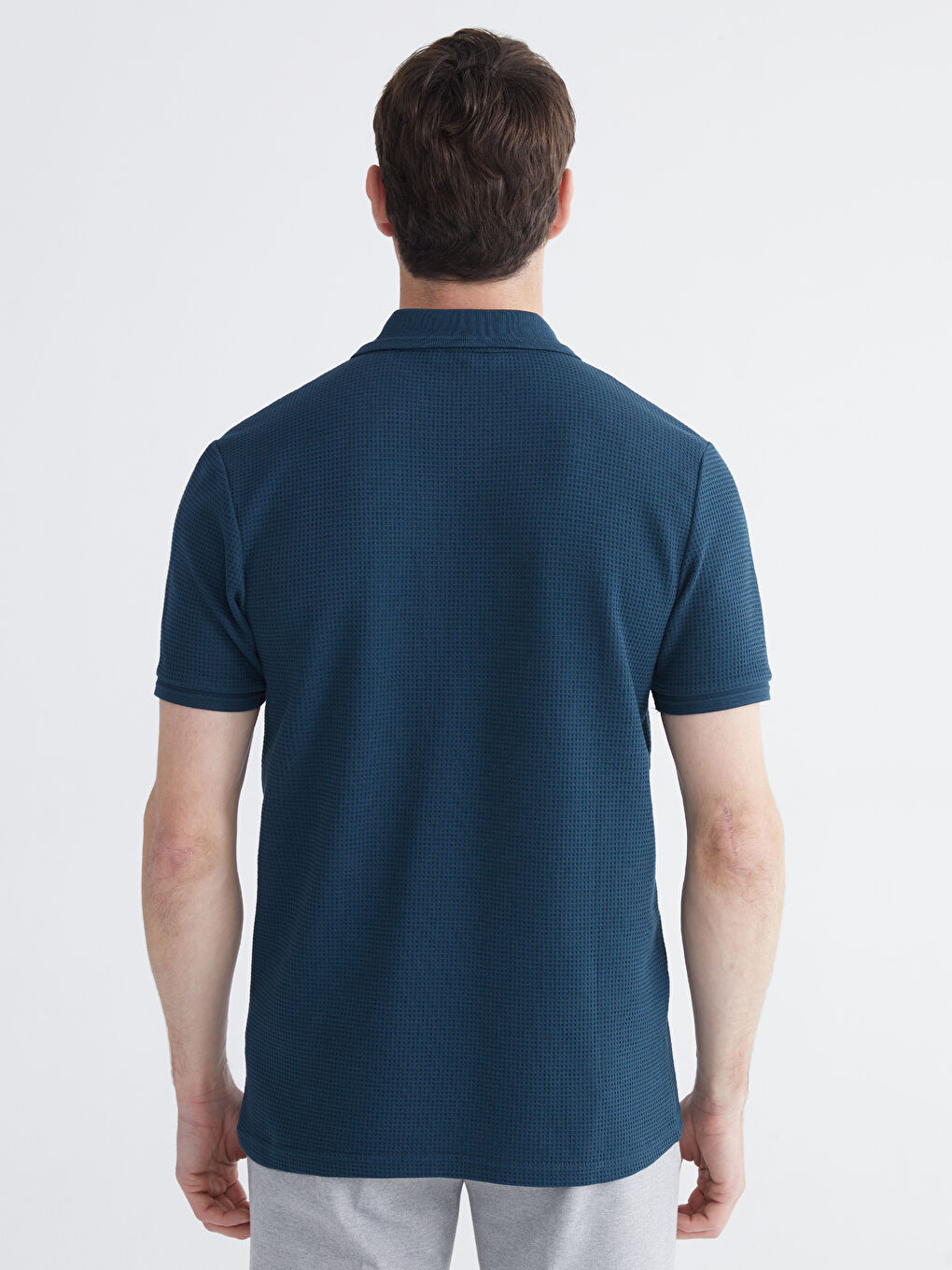 Petrol Polo Yaka Erkek Tişört-3